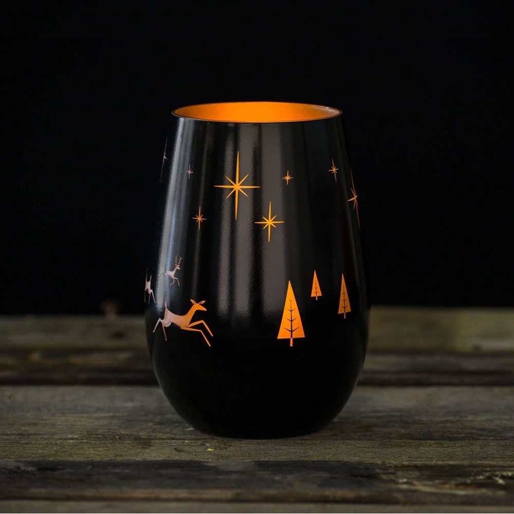 Wonderland Black/Bronze Tumbler 16.5oz (Set of 2)